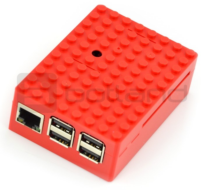 Pi-Blox - obudowa Raspberry Pi Model 3/2/B+ - czerwona RPI-06214