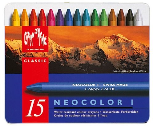 Unbekannt Caran d 'Ache Neocolor i Wax olejowe kredki (15 sztuk) 7000.315