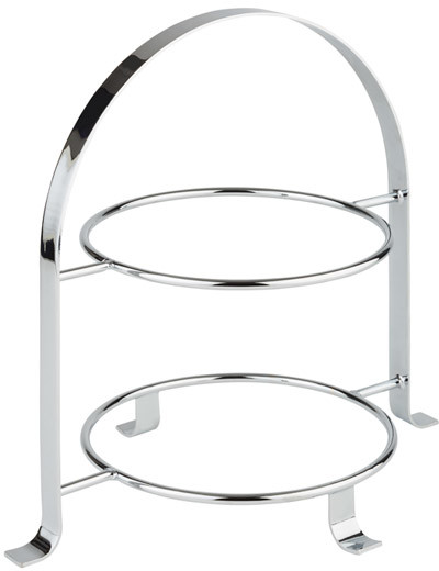 APS Stand ze stali chromowanej na dwa talerze 330x235x300 mm | 33214 33214