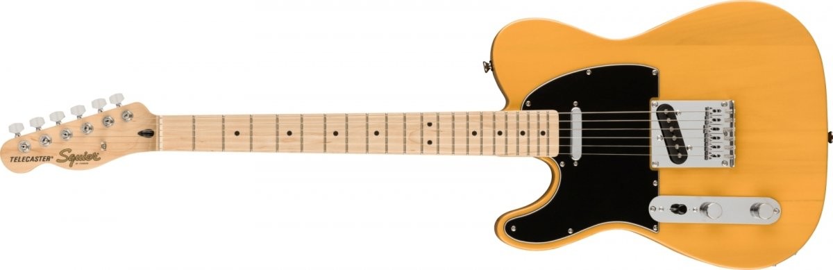 Fender Affinity Telecaster Left Hand Maple Fingerboard Black PickGuard Butterscotch Blonde