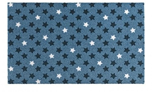 Zala Living ZALA mieszkalna 102528 mata na podłogę mata zatrzymująca brud mata wycieraczka mata przed drzwi dekoracyjna, poliamid, niebieski, 50 x 70 x 0,7 cm 102528