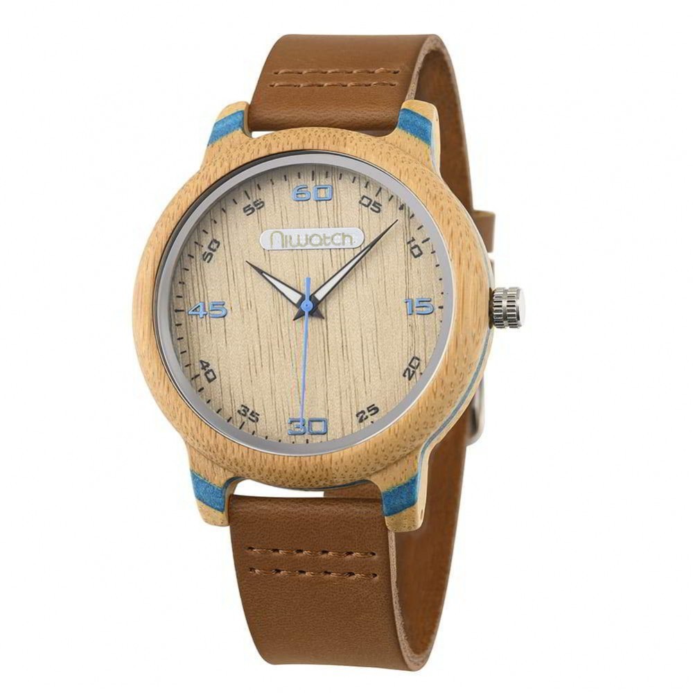 Niwatch Zegarek drewniany BASIC BLUE ni030