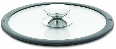 Berndes 007584 pokrywka szklana z czarnym silikonem krawędzi 24 cm 7584