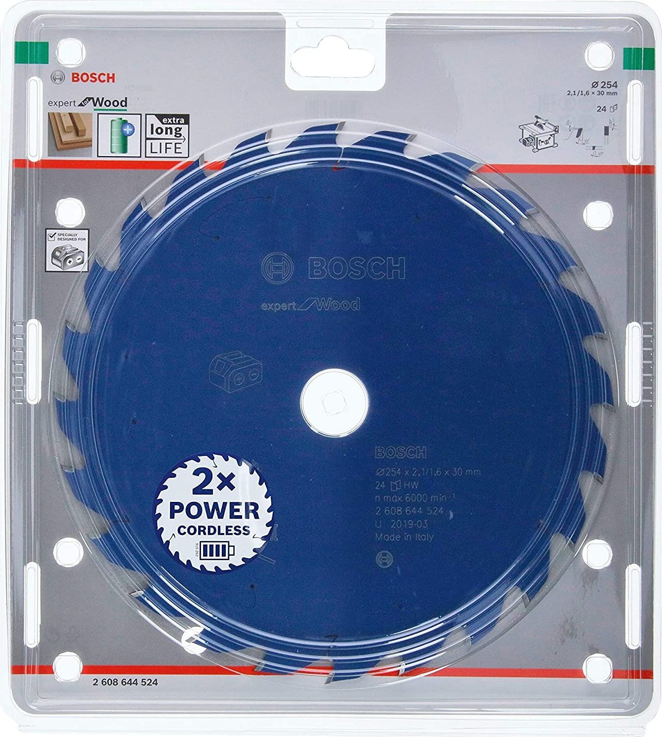 Bosch circular saw blade EfW 254x30x2.1 1.6x24T 2608644524 2608644524