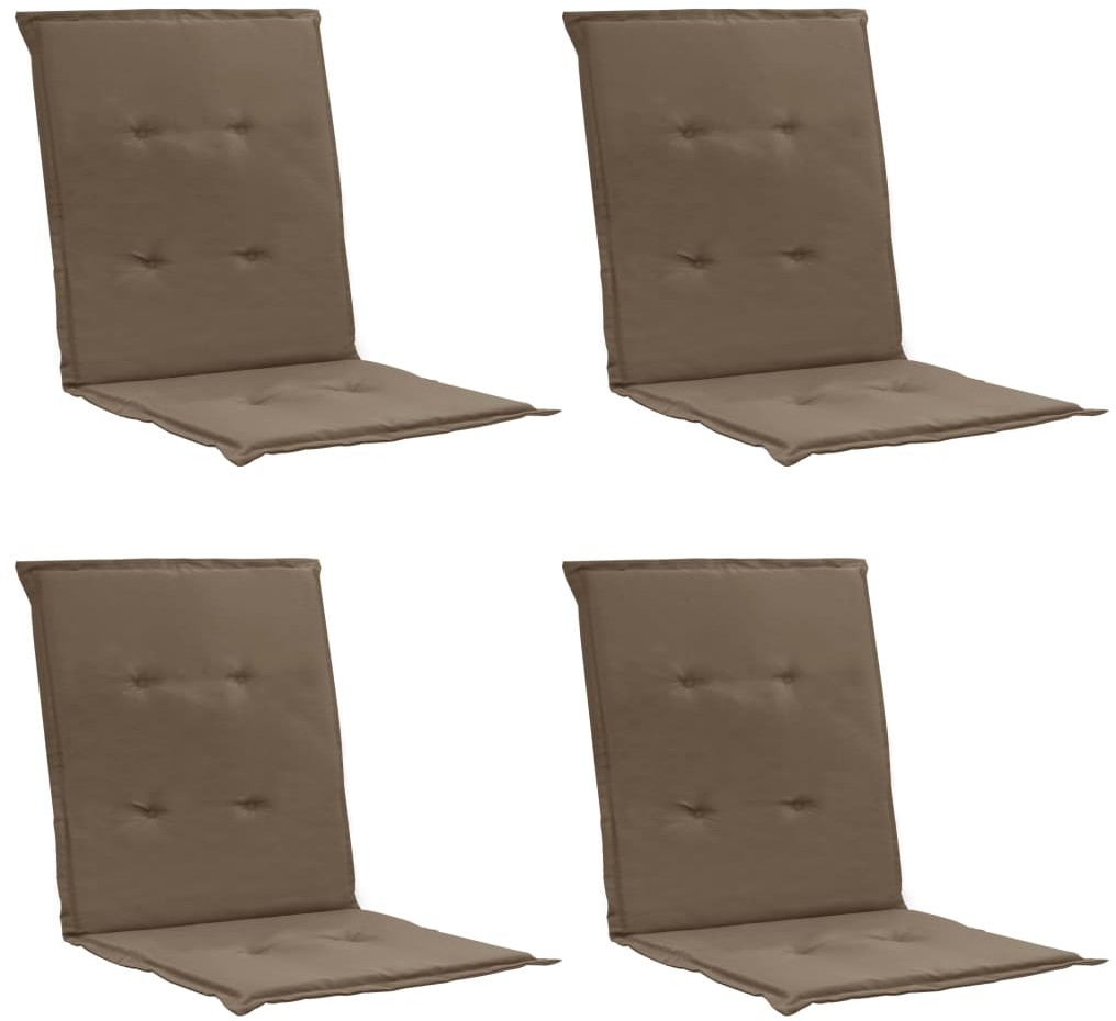 vidaXL Poduszki na krzesła ogrodowe, 4 szt., taupe, 100x50x3 cm