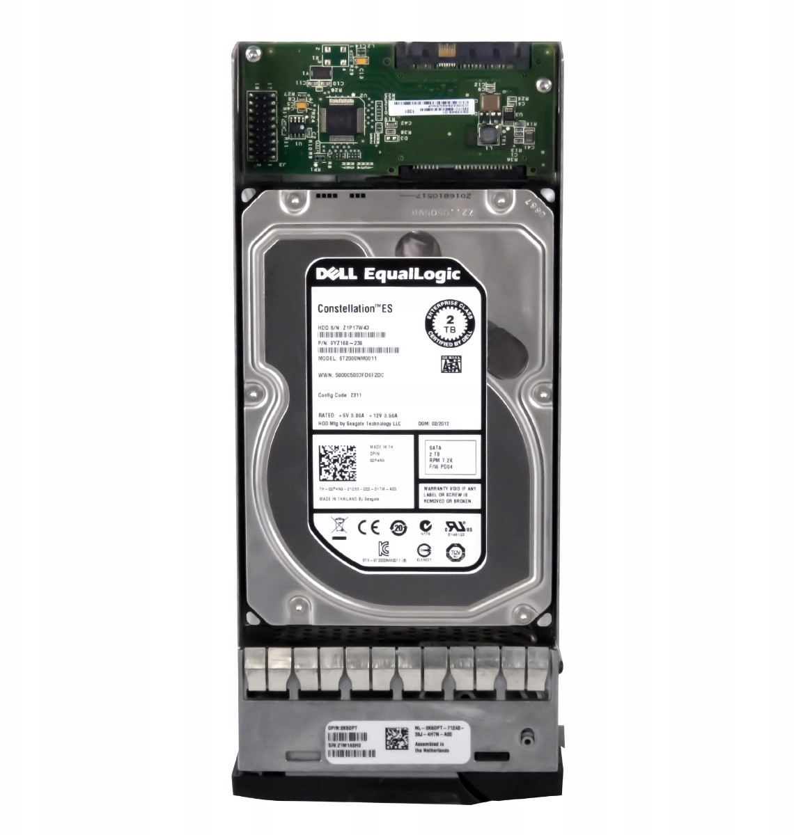 Dell 02P4N9 2TB 7.2K Sata III / Sas 3.5'' 0K6DPT
