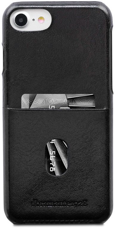 dbramante1928 Tune CC etui z kieszonką na Apple iPhone 8 CZARNY NA TYŁ SKÓRA NATURALNA TCI7GTBL0850