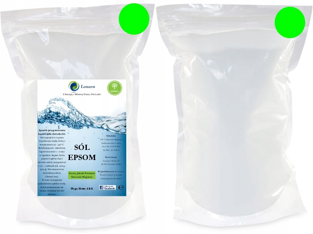 Sól Gorzka Epsom Rzymska Siarczan Magnezu 1kg Food