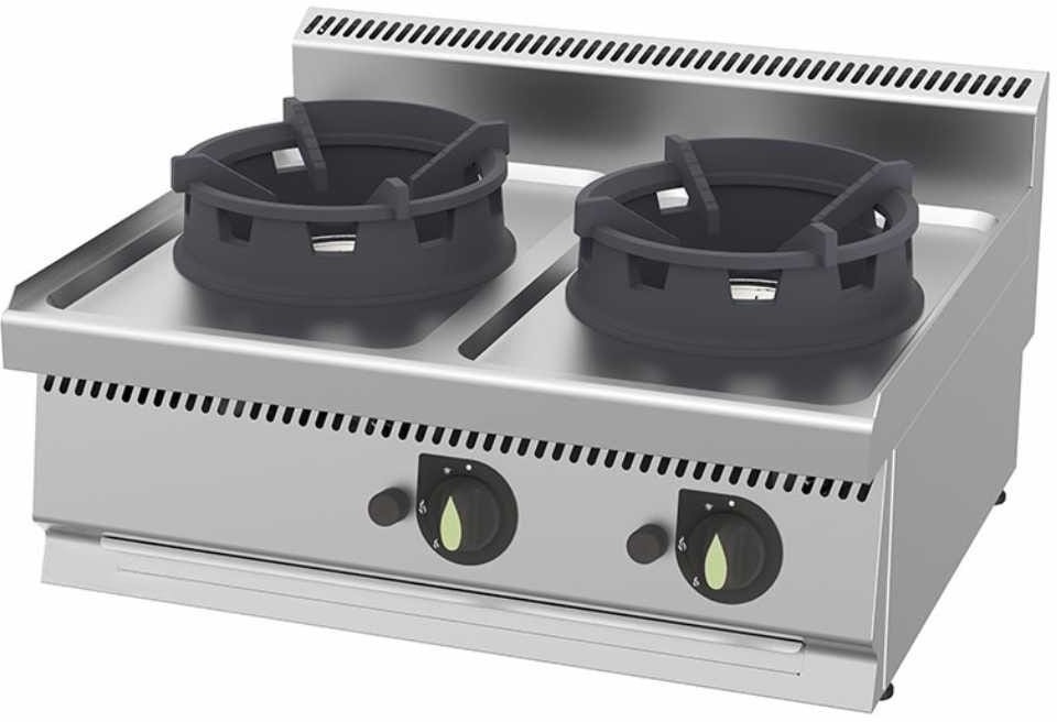 Resto Quality Wok gazowy 2-palnikowy | nastawna kuchnia wok | linia 700 | 21 kW | WC8070G WC8070G
