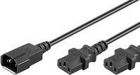 Kabel zasilający MicroConnect Power Cord C13x2 C14 1.2m PE061312
