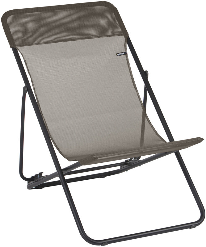 Lafuma Mobilier Mobilier Maxi Transat Leżak z Cannage Phifertex, graphite 2021 Krzesła składane LFM2502-8717