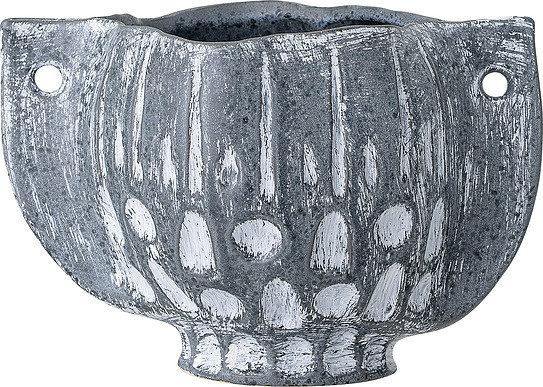 Bloomingville Osłonka na doniczkę Oney 18,5 x 26 cm niebieska kamionkowa 82047916