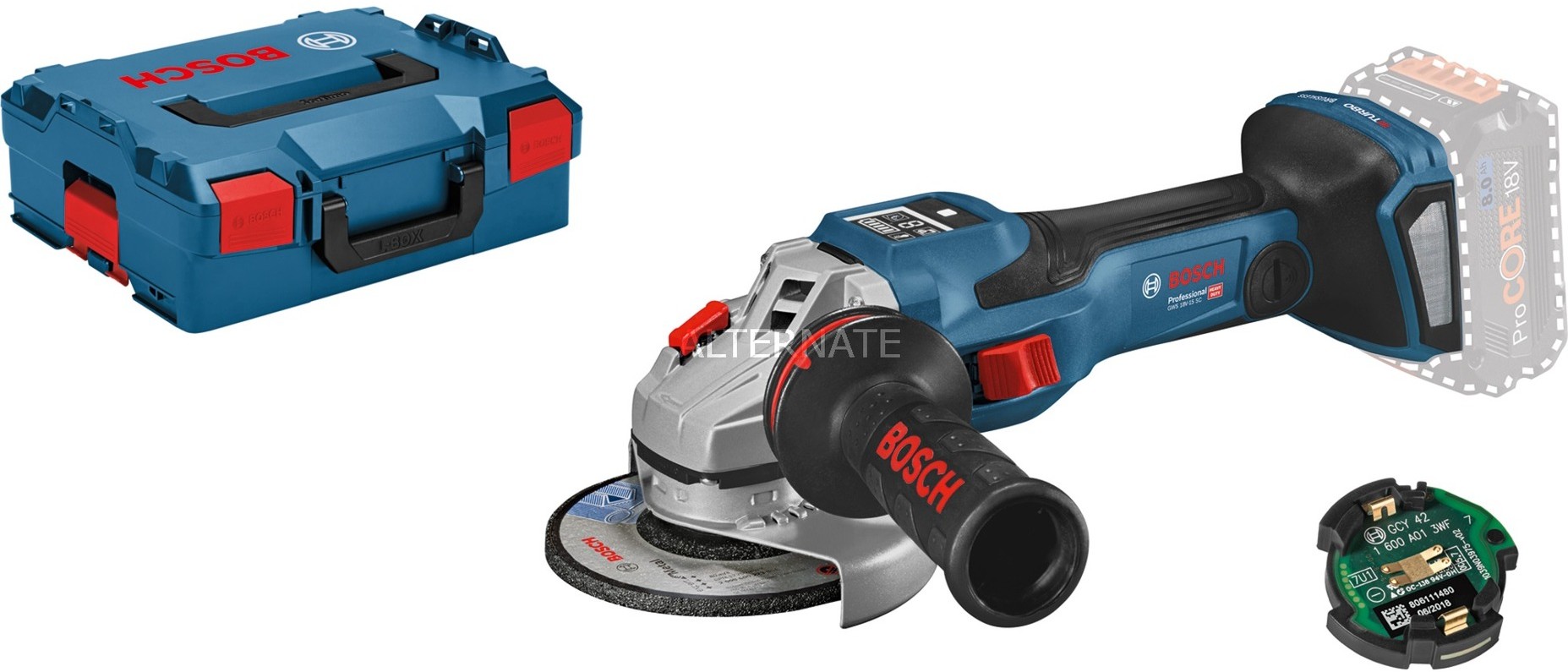 Bosch BITURBO GWS 18V-15 SC solo 06019H6300, Szlifierka kątowa 3165140964586