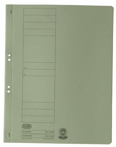Elba 21450bl oesenhefter z handlowej lub dziurkowanie urzędowe karton Manila firmy, do około 200 kartek DIN A4, 250 G/M2, błyszczącą przednia okładka, 50 sztuki, niebieskie, zielony 100551872
