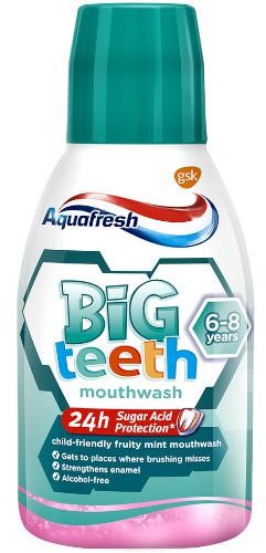 GlaxoSmithKline Aquafresh Big Teeth płyn do płukania jamy ustnej 300 ml 1141039