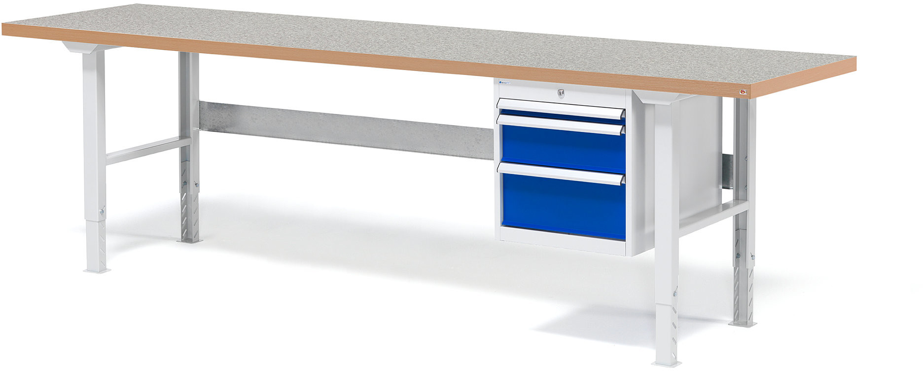 AJ Produkty Stół warsztatowy o powierzchni z płyty winylowej, 800x500x2500mm