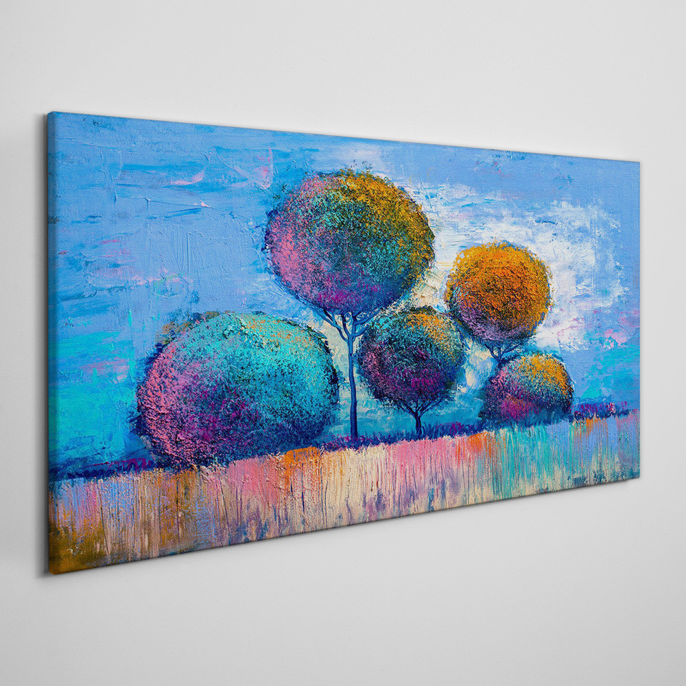 PL Coloray Obraz Canvas Malarstwo abstrakcja drzewa 100x50cm