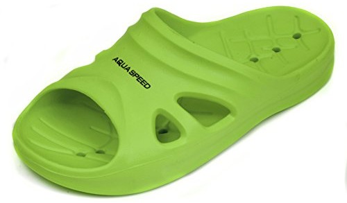 Aqua Speed klapek basenowych dla dorosłych i dzieci basen buty Podeszwa antypoślizgowa bardzo lekki # AS Florida, kolor: jasnozielony, rozmiar: 35 5908217666222