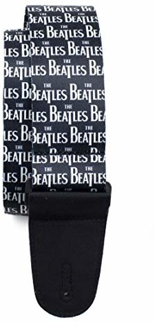Perri's Leathers Skóra perri's | Pasek do gitary Beatles  poliester | 6 cm szerokości, regulowany 90 cm  125 cm długości (bas, pasek do gitary elektrycznej i akustycznej) The Beatles | LPCP-6103 LPCP-6103