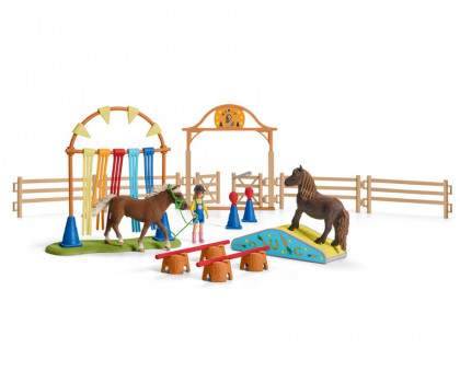 Schleich SLH 42481 Trening zręcznościowy dla kucyków