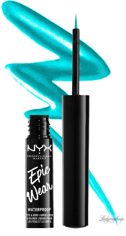 NYX professional makeup Professional Makeup - Epic Wear Mettalic - Eye & Body Liquid Liner - Wodoodporny, metaliczny liner do oczu i ciała - 3,5 ml - 06 - TEAL METAL