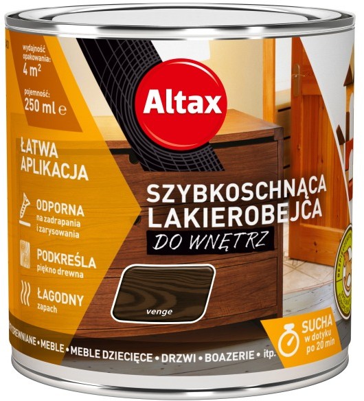 Altax Lakierobejca Szybkoschnąca Wenge 0,25 L (ALLSVE025)