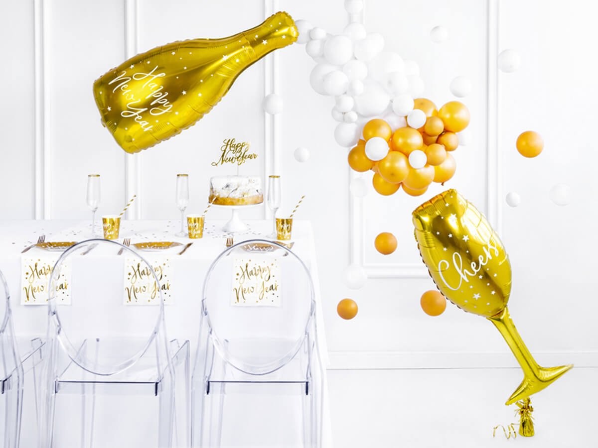 Party Deco Balon foliowy Kieliszek Cheers - 80 cm -1 szt.