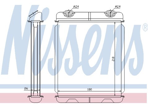 NISSENS Wymiennik ciepła, ogrzewanie wnętrza 77518
