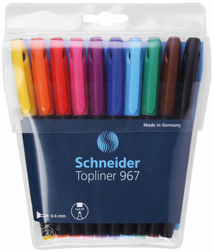 Schneider CIENKOPIS Topliner 967, 0,4 mm, 10 miks kolorów SR196790