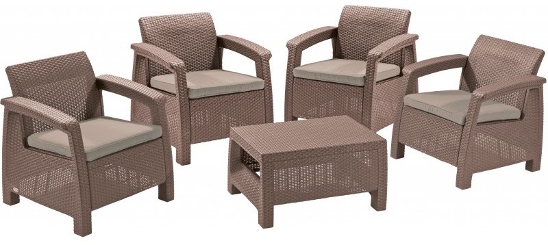 Allibert CORFU II QUATTRO SET cappucino