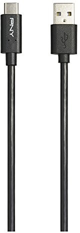 PNY Typ-C 2.0 do wtyczki typu A kablem Braided i aluminium, 1 m, 3m, czarny C-UA-TC-K20-10