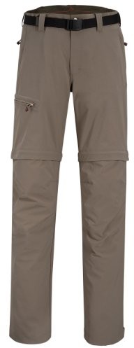 Maier Sports spodnie funkcjonalne T-Zipp-off Tajo z 90% PA, 10% EL, w 26 rozmiarach, z paskiem, bielastyczne, szybkoschnące i odporne na działanie wody, brązowy, 64 133003_780_64