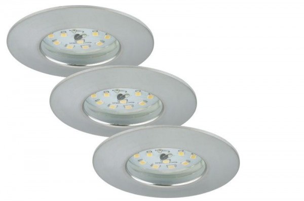 Briloner Zestaw opraw wpuszczanych LED, aluminium, 3x moduł LED 5W 7204-039 7204-039