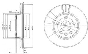 Delphi Tarcza hamulcowa BG3025