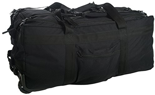 Mil-Tec Walce trageseesack na kółkach, czarny 13854002