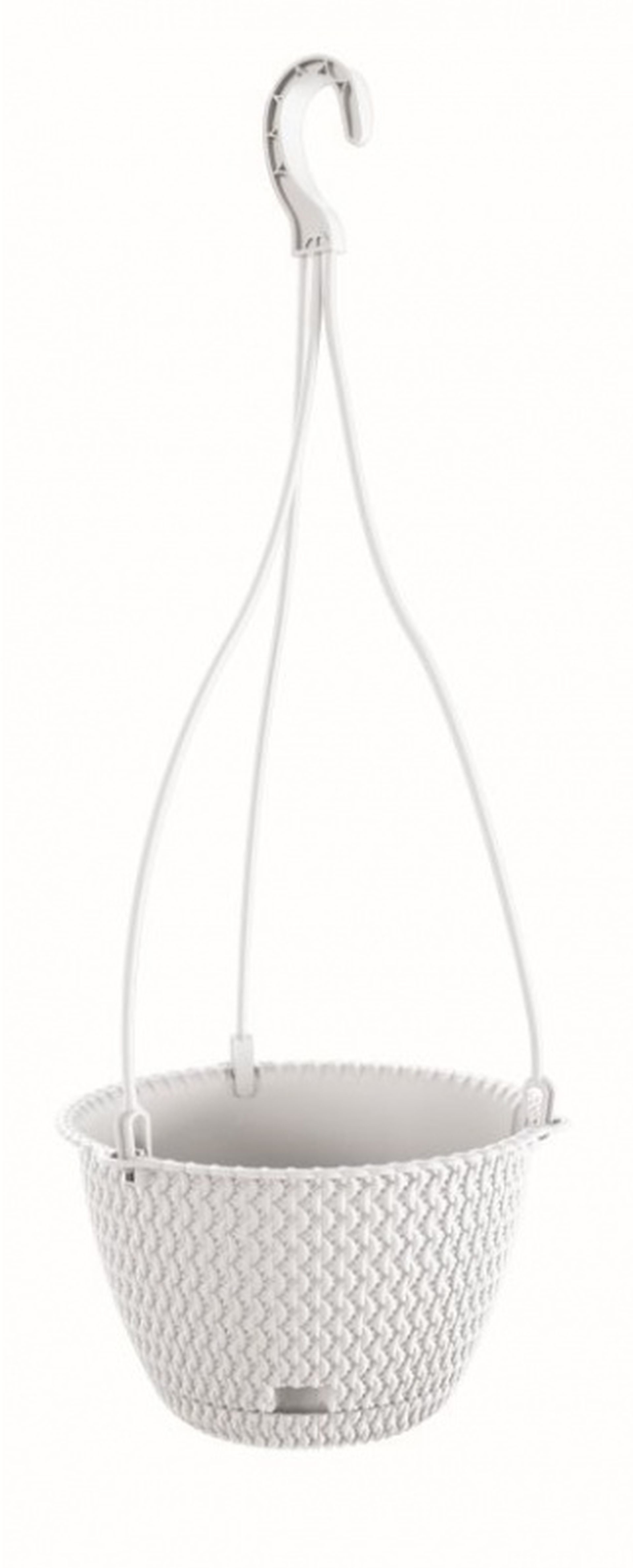 Prosperplast SPLOFY ROUND W Doniczka wisząca 27 cm, biały DSPW270
