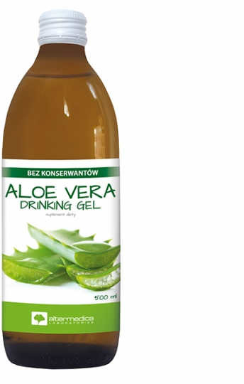 Alter Medica Aloe Vera drinking gel sok z aloesu z kawałkami miąższu 500 ml