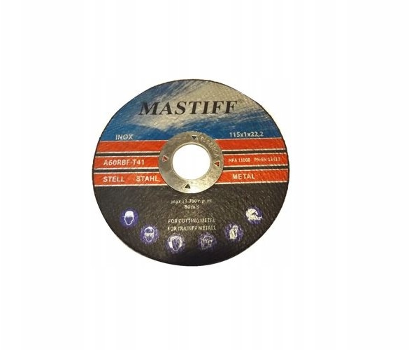 Mastiff Tarcza do cięcia stali metalu 115x1,0 115mm 10s