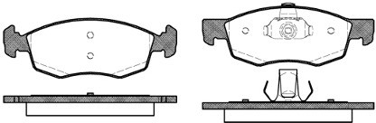 RoadHouse Zestaw klocków hamulcowych, hamulce tarczowe 2172.30