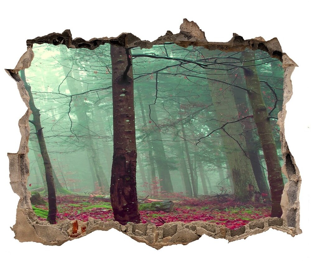 Wallmuralia.pl Samoprzylepna dziura naklejka Jesienne liście
