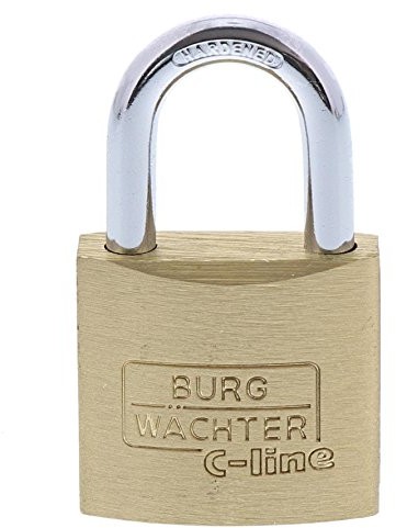 Burg Wächter Burg-Wächter kłódka, grubość 3 MM do prasowania, 2 klucze, C-Line 222 15 SB 222 25