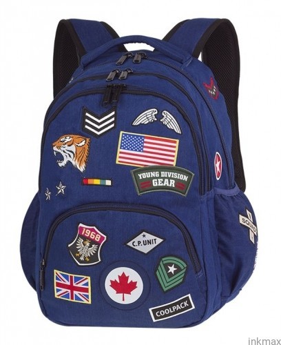 CoolPack Plecak bentley niebieski z naszywkami cp22