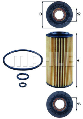 Mahle FILTR OLEJU KNECHT OX 179 D ECO DB E320CDI,S320CDI 7/99 OX 179D