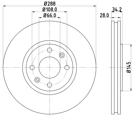 HELLA PAGID Tarcza hamulcowa PAGID 8DD355107-841