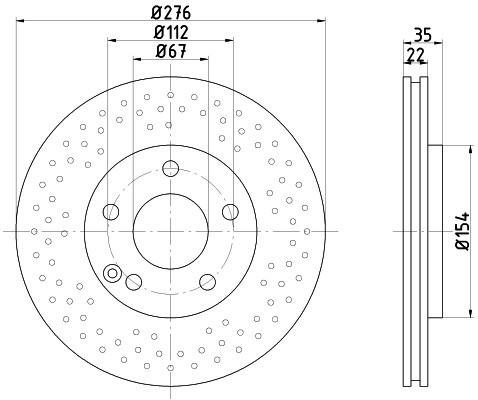 HELLA PAGID Tarcza hamulcowa PAGID 8DD355110-211