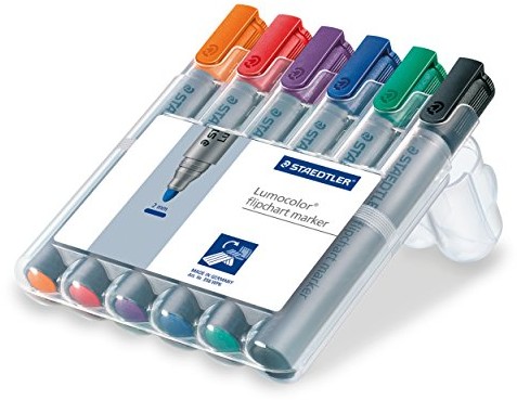 Staedtler Lumocolor flipchartmarker 356B,-częściowy Kabura, wielokolorowa 356 WP6