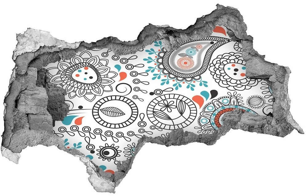 Wallmuralia.pl Okleina 3D dziura naklejka Ornamenty