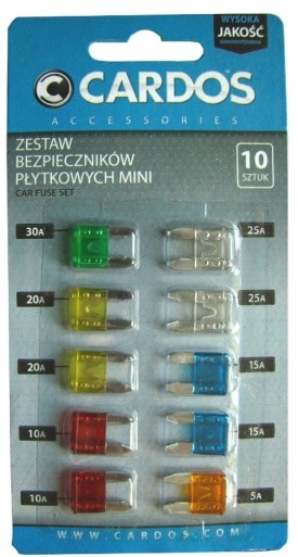 K2 Zestaw bezpieczników płytkowych mini
