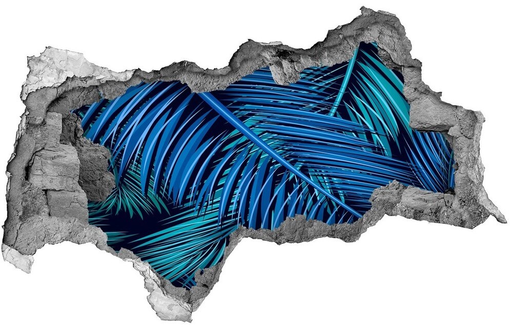 Wallmuralia.pl Naklejka 3D dziura samoprzylepna Liście palmy