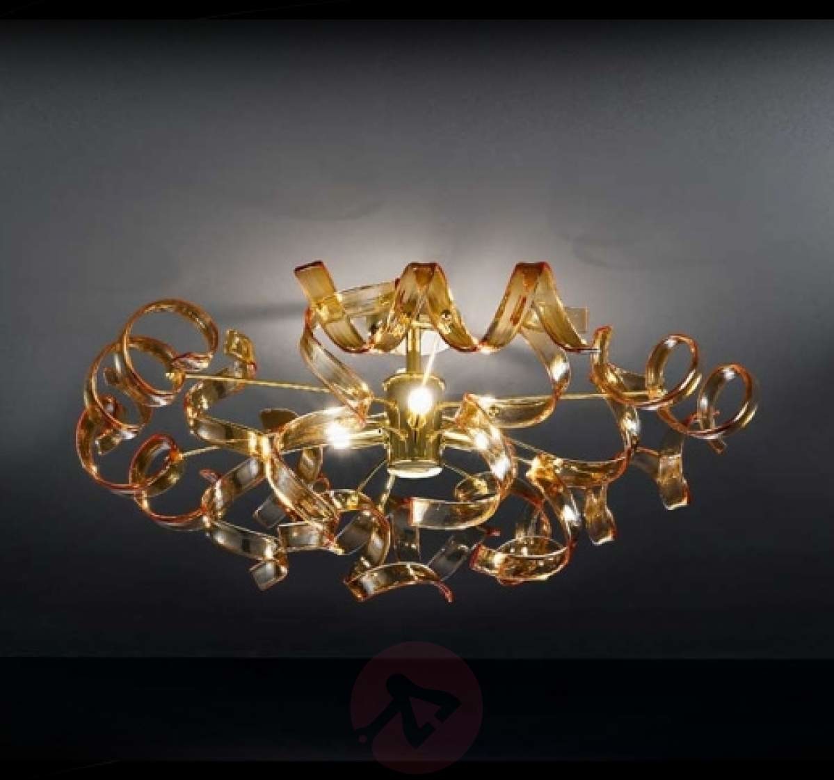 Lampa sufitowa Amber śred. 60 cm, kolor bursztynu